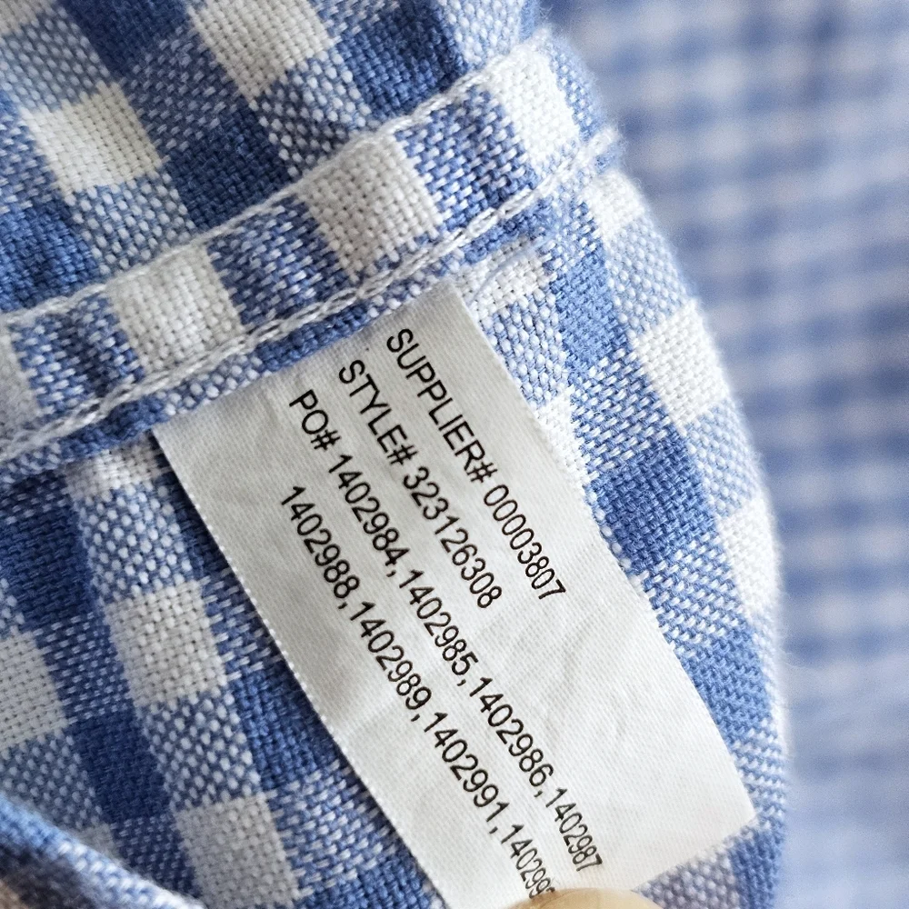 Ralph Lauren Preppy 100% Cotton Blue Gingham Button-Down Shirt, Boys XL (18–20)